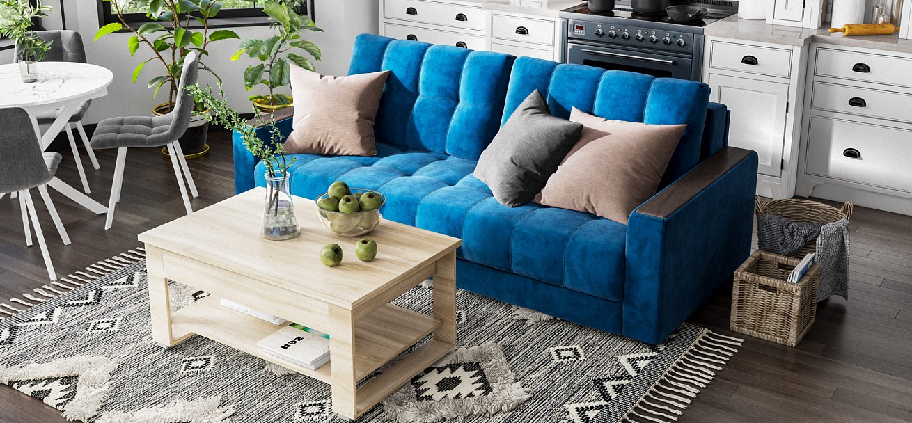 Диван BOSS 2.0 велюр Monolit синий