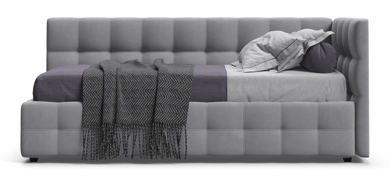 Кровать BOSS mini NEW велюр Monolit сталь