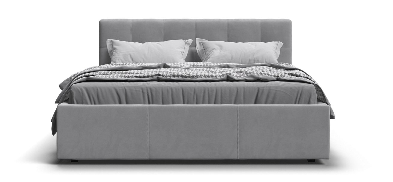 Кровать Белла 160*200 велюр Monolit сталь