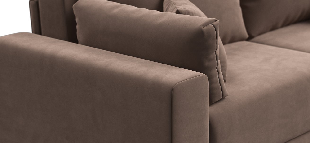 Угловой диван Босс Прайм Макс Велюр Monolit мокко