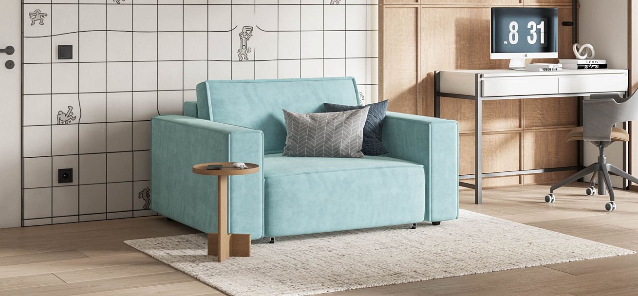 Кресло BOSS SOFT MODOOL велюр Monolit аква