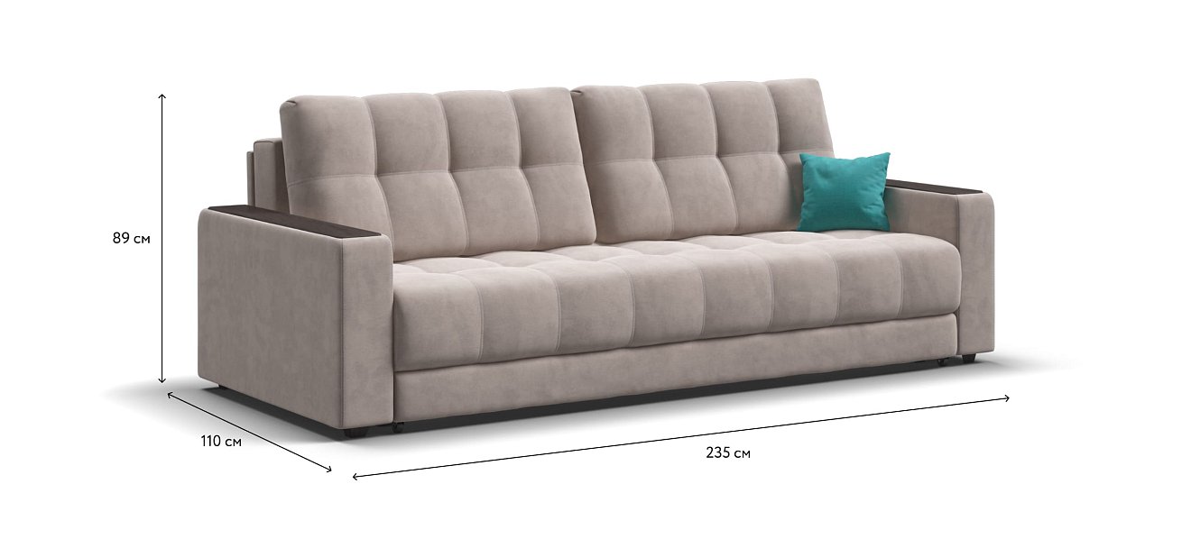 Диван BOSS 2.0 велюр Monolit латте