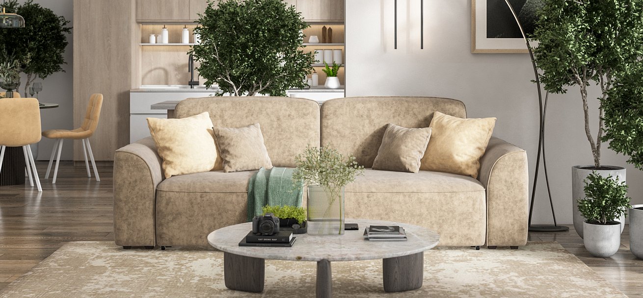 Диван KING SE Велюр Роял тауп