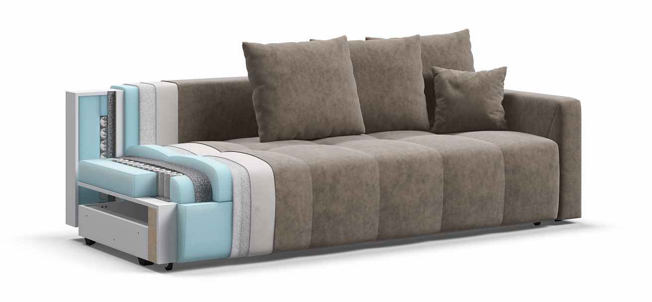 Диван BOSS TREND Велюр Роял тауп