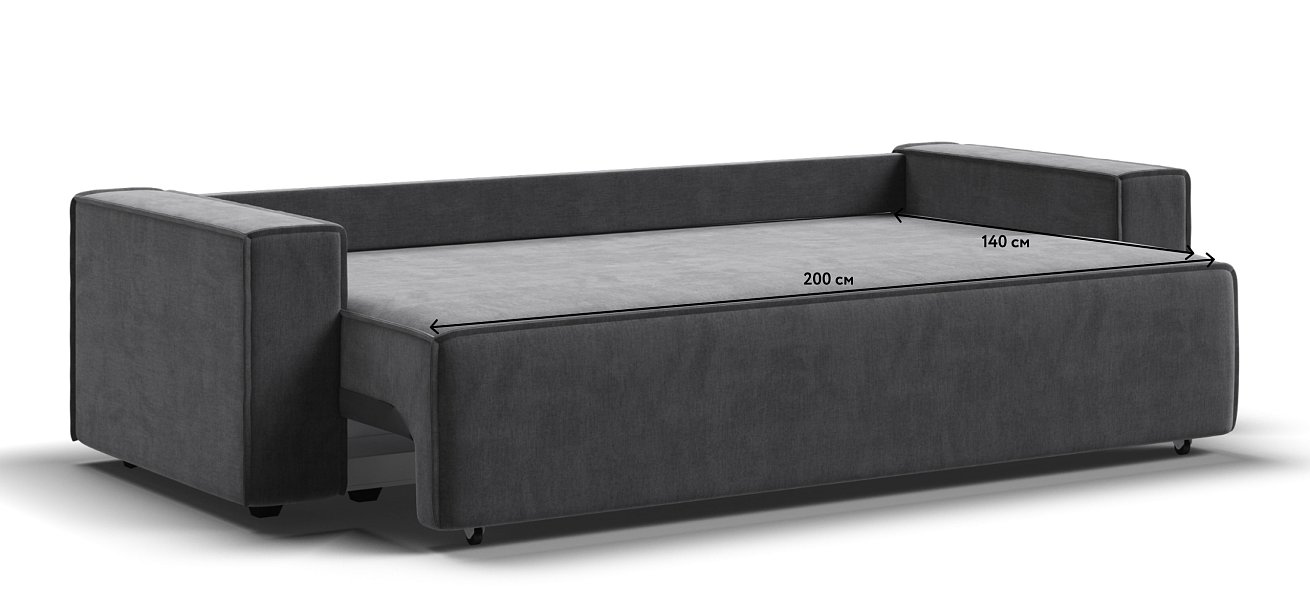 Диван Норд Велюр Monolit серый