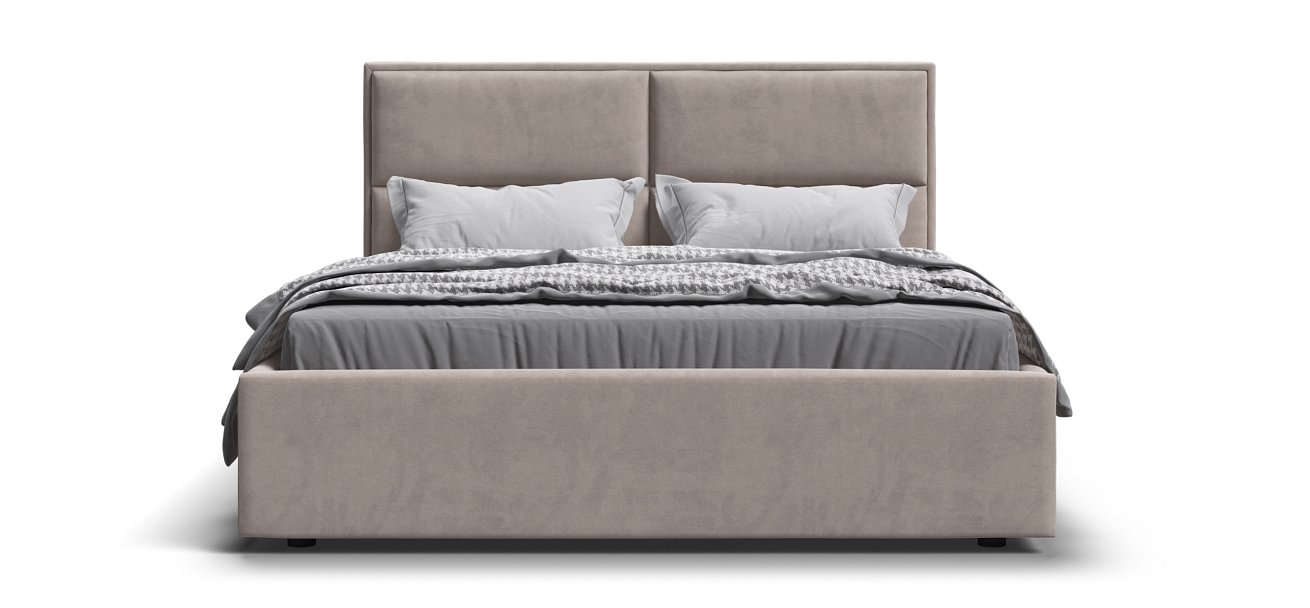 Кровать MILA 160 велюр Monolit латте