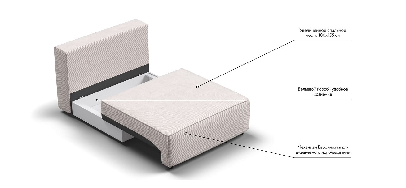 База сп.м BOSS SOFT MODOOL Вельвет CORD бежевый