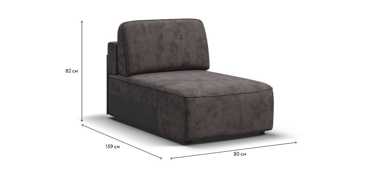 KING MODOOL оттоманка Велюр Alkantara серый