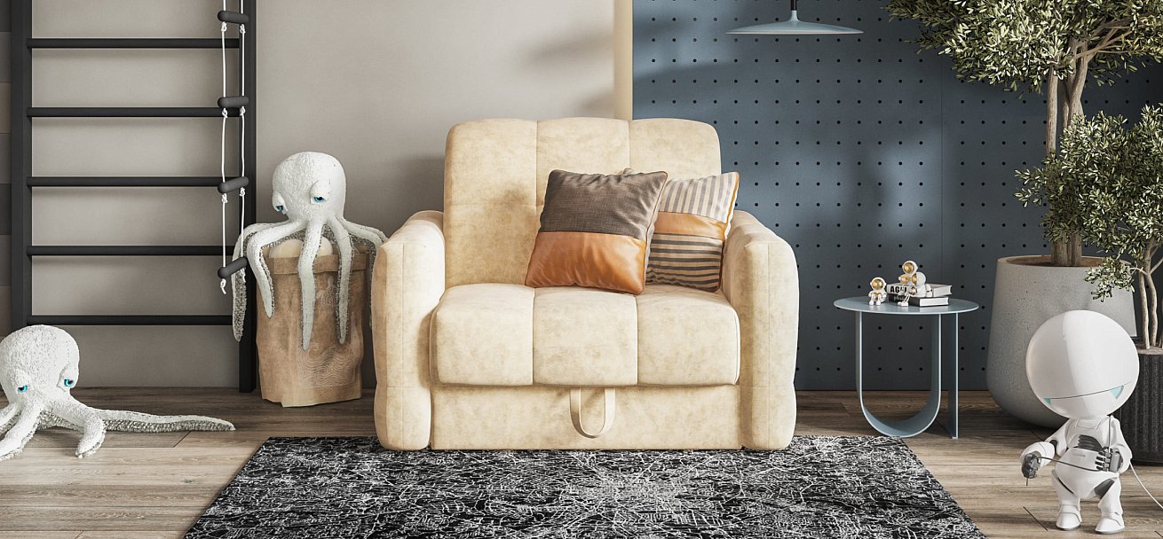 Кресло-кровать BOSS Sleep Велюр Роял шампань