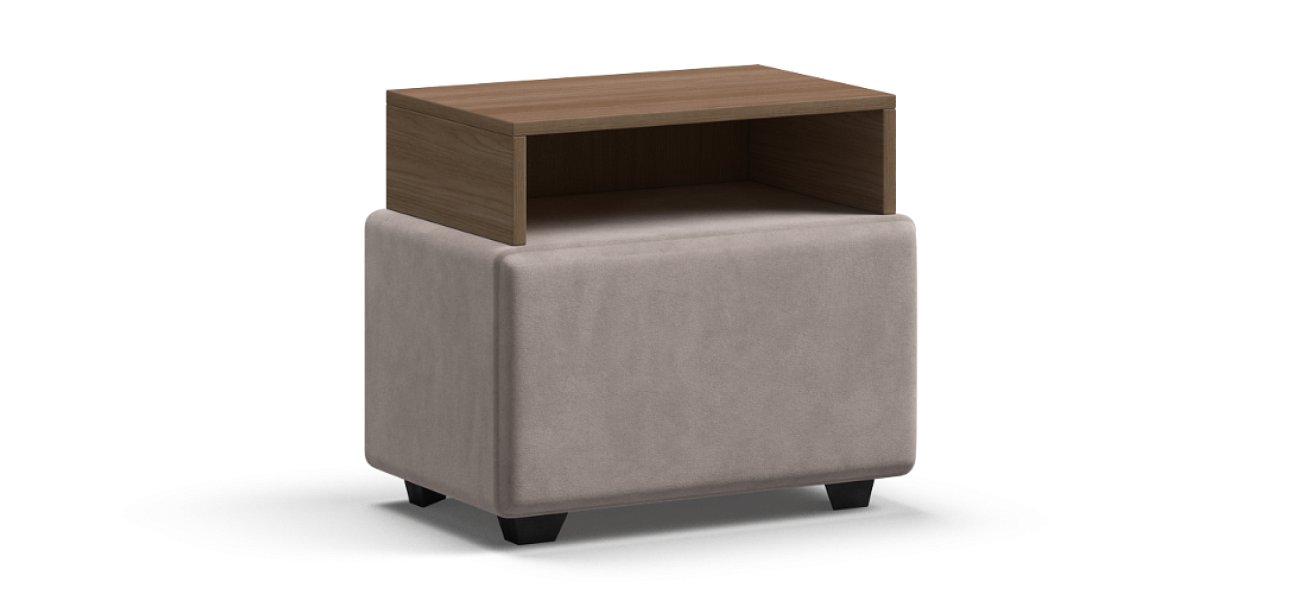 Тумба Босс Велюр Монолит латте, Орех селект