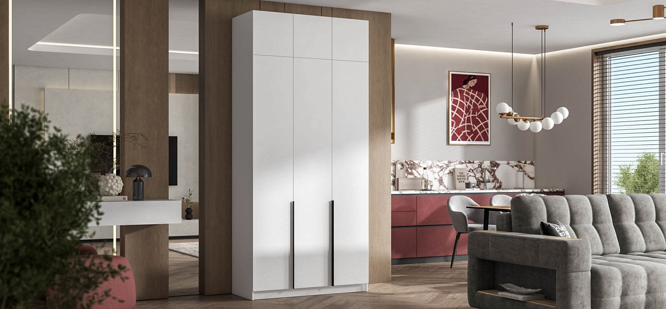 Антресоль 120 3Д Белый