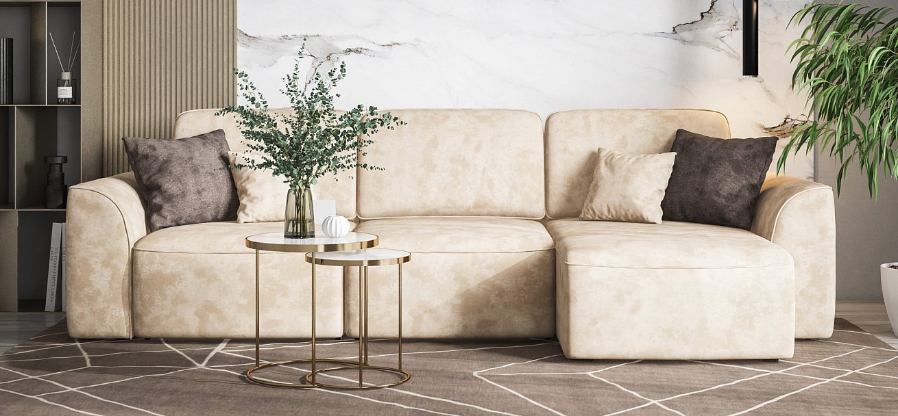 Угловой диван KING SE Велюр Alkantara пепел