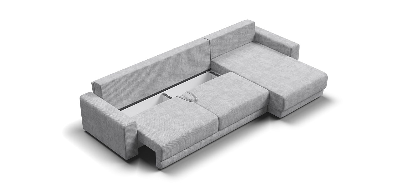 Угловой диван Босс Прайм Макс Вельвет CORD серый