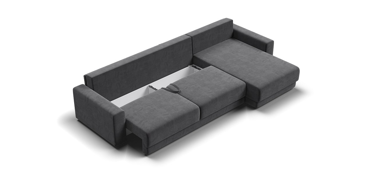 Угловой диван Босс Прайм Макс Вельвет CORD графит