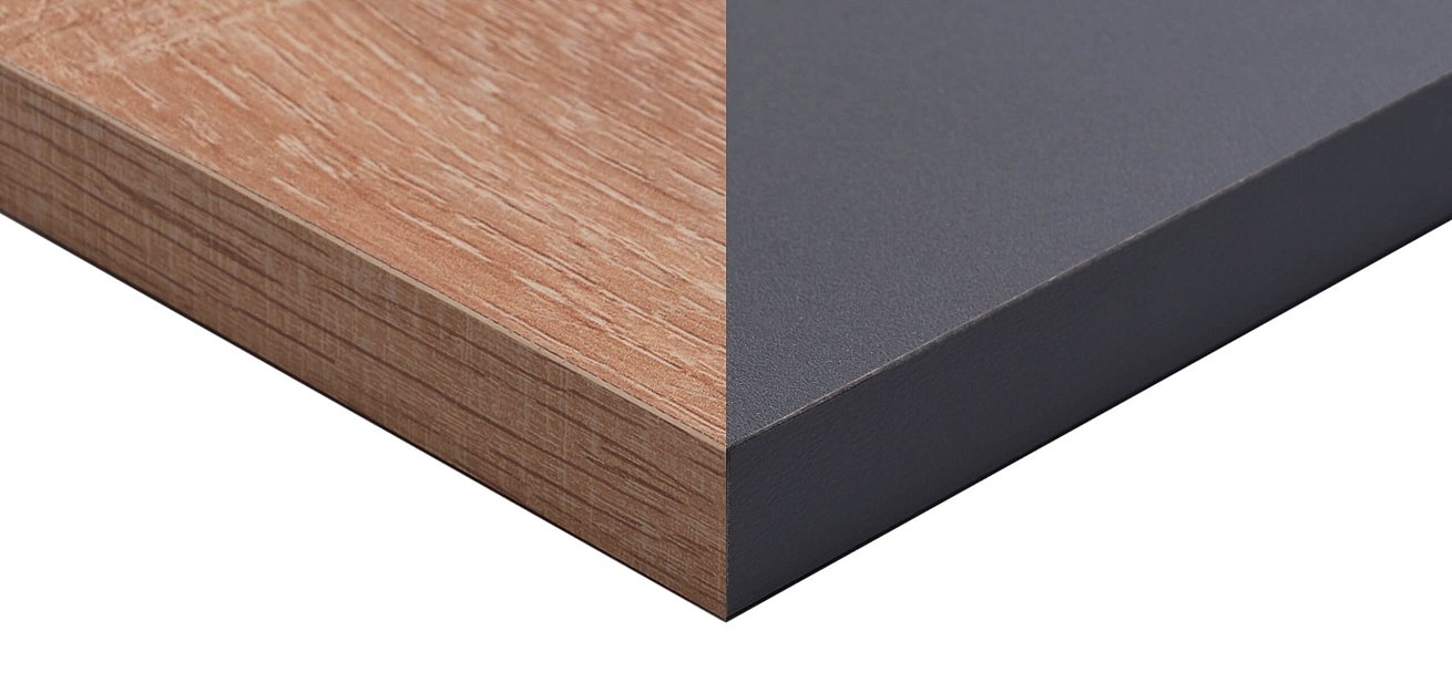 Стенка Монтана Крафт табачный, Серый графит