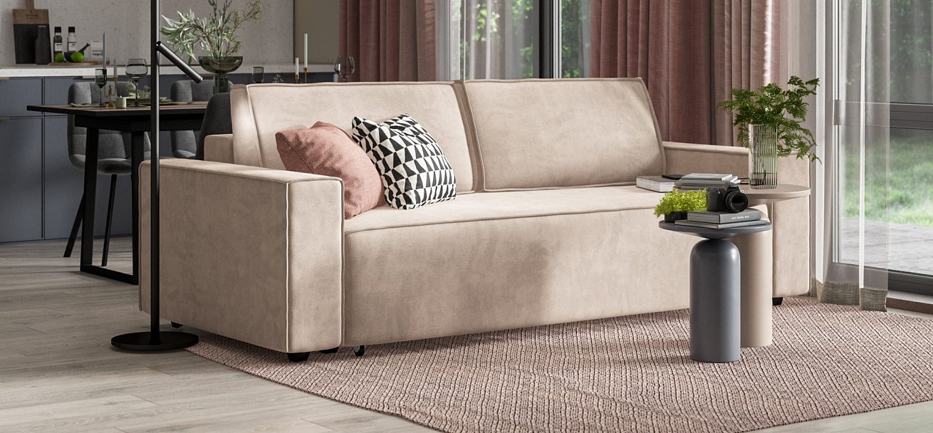 Диван Норд Велюр Monolit латте