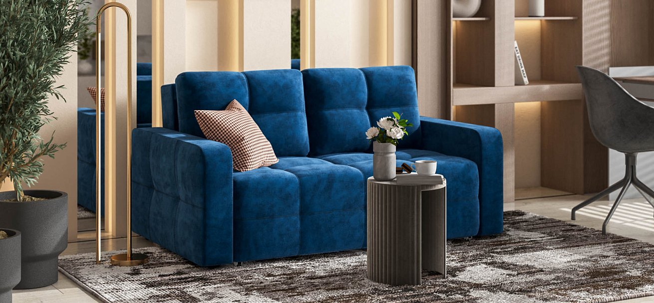 Диван Dandy Compact велюр Monolit синий