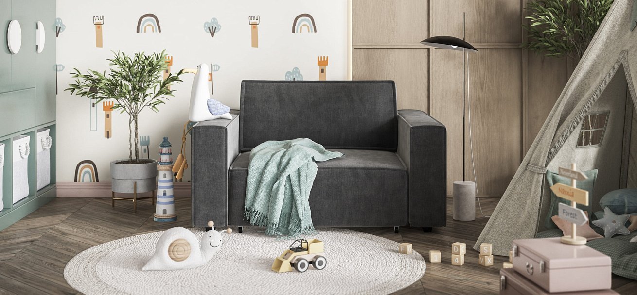 Кресло BOSS SOFT MODOOL велюр Monolit серый