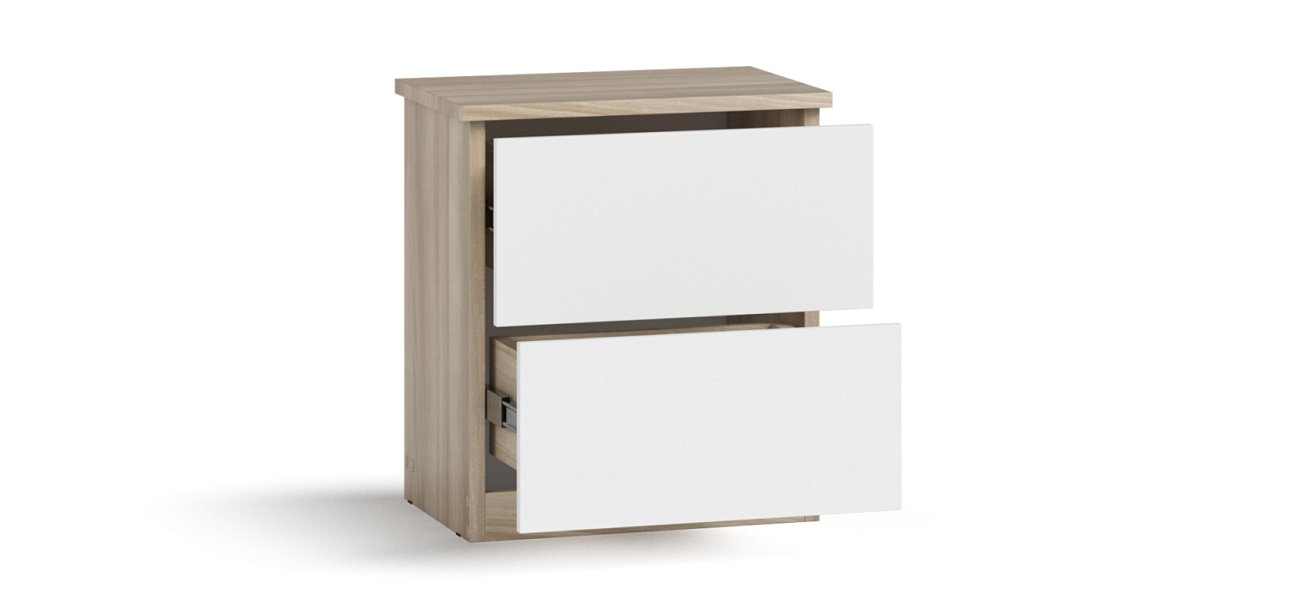 Тумба СИМПЛ NEW Сонома, Белый снег