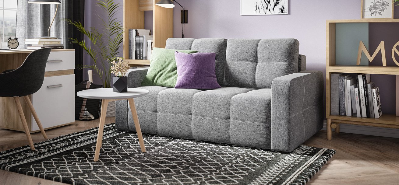 Диван Dandy Compact рогожка Malmo серый