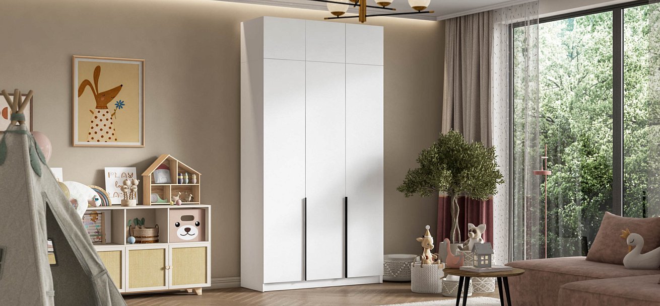 Антресоль 135 3Д Белый