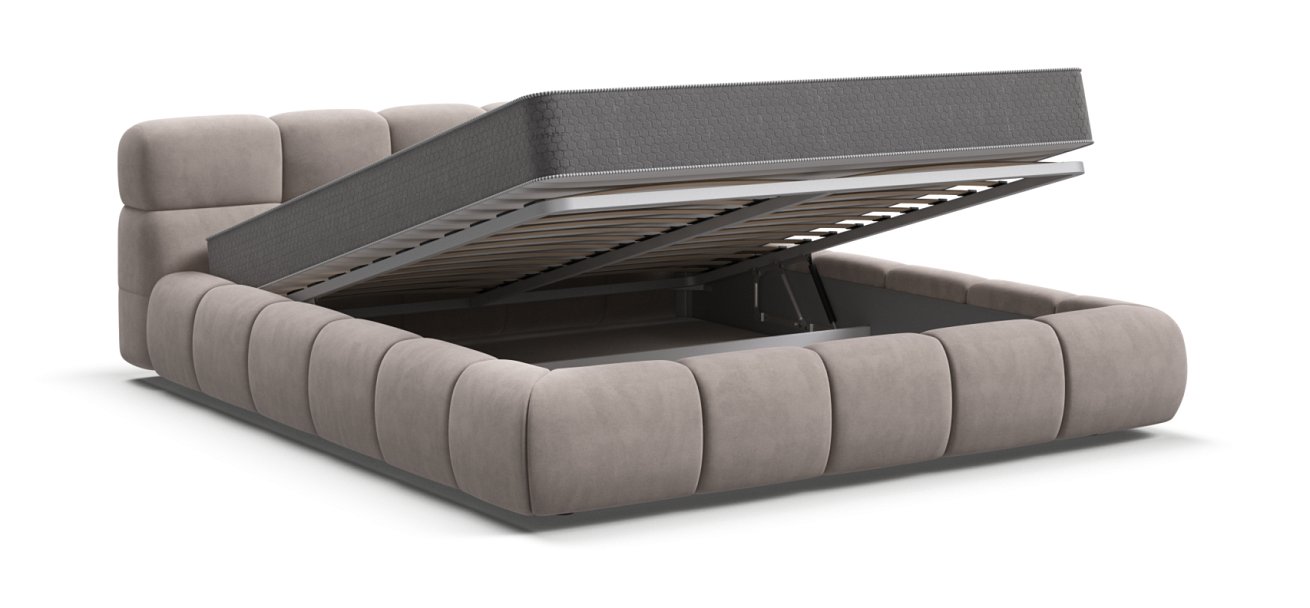 Кровать Босс Дрим 160*200 Про велюр Monolit латте