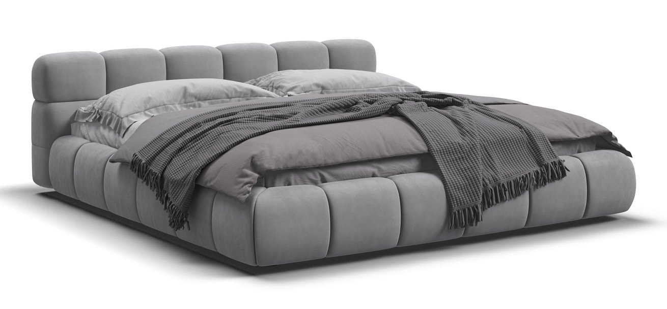 Кровать Босс Дрим 180*200 Про велюр Monolit сталь