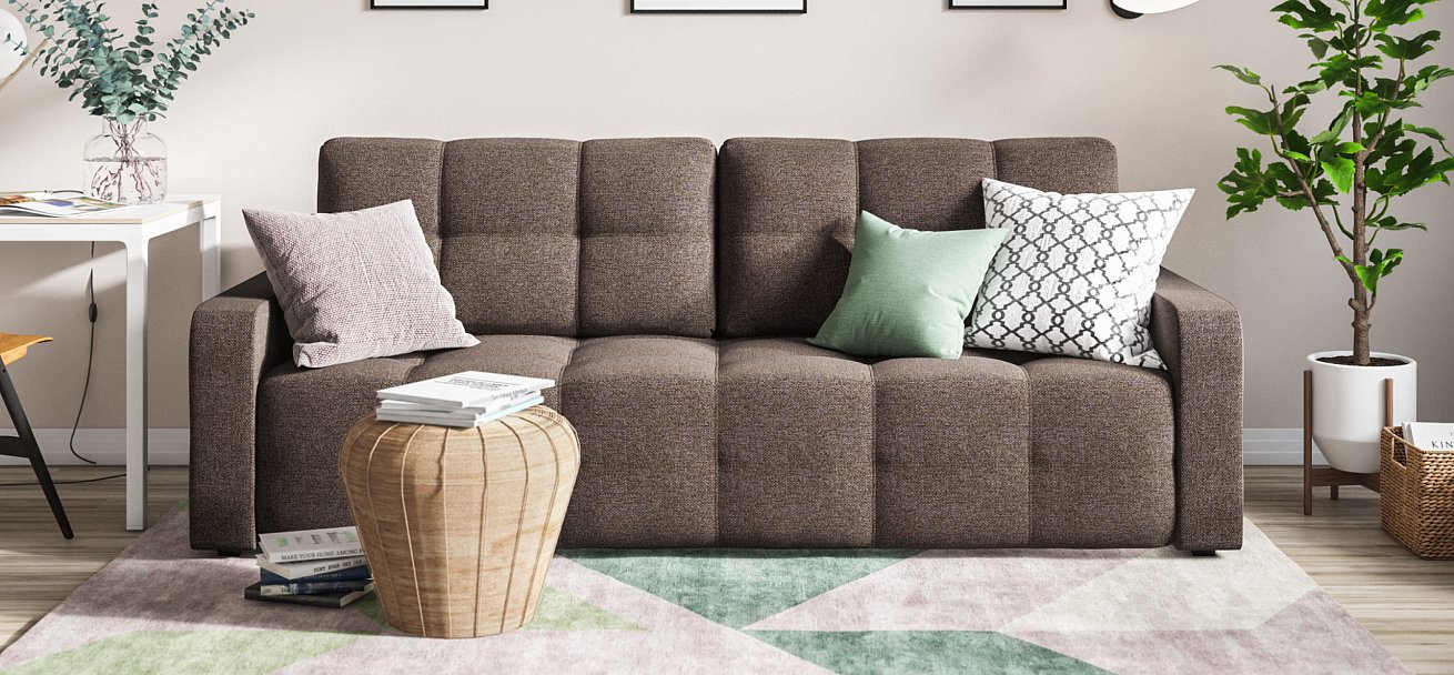 Диван Денди рогожка Malmo шоколад