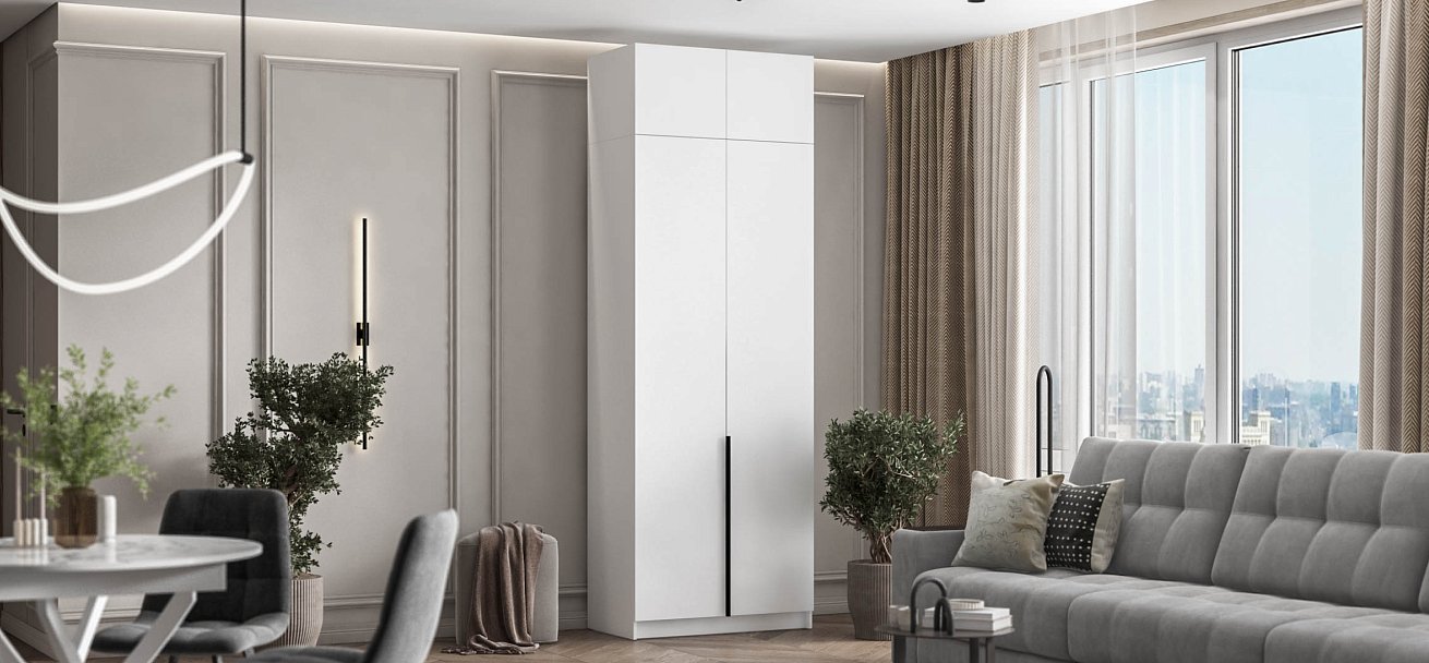 Антресоль 90 2Д Белый