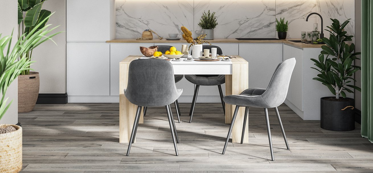 Стул Турин Velutto Серый, черный