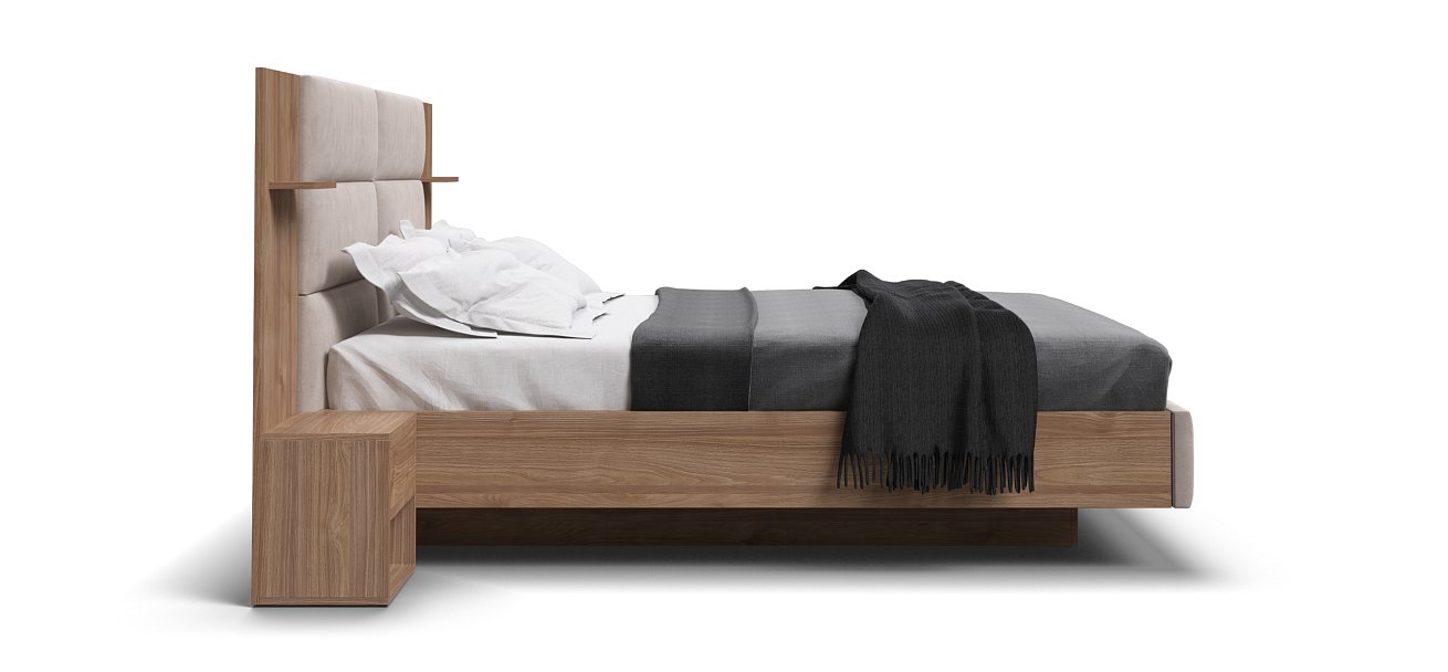 Кровать BOSS LOFT 160*200 Орех Селект, MONOLIT Латте