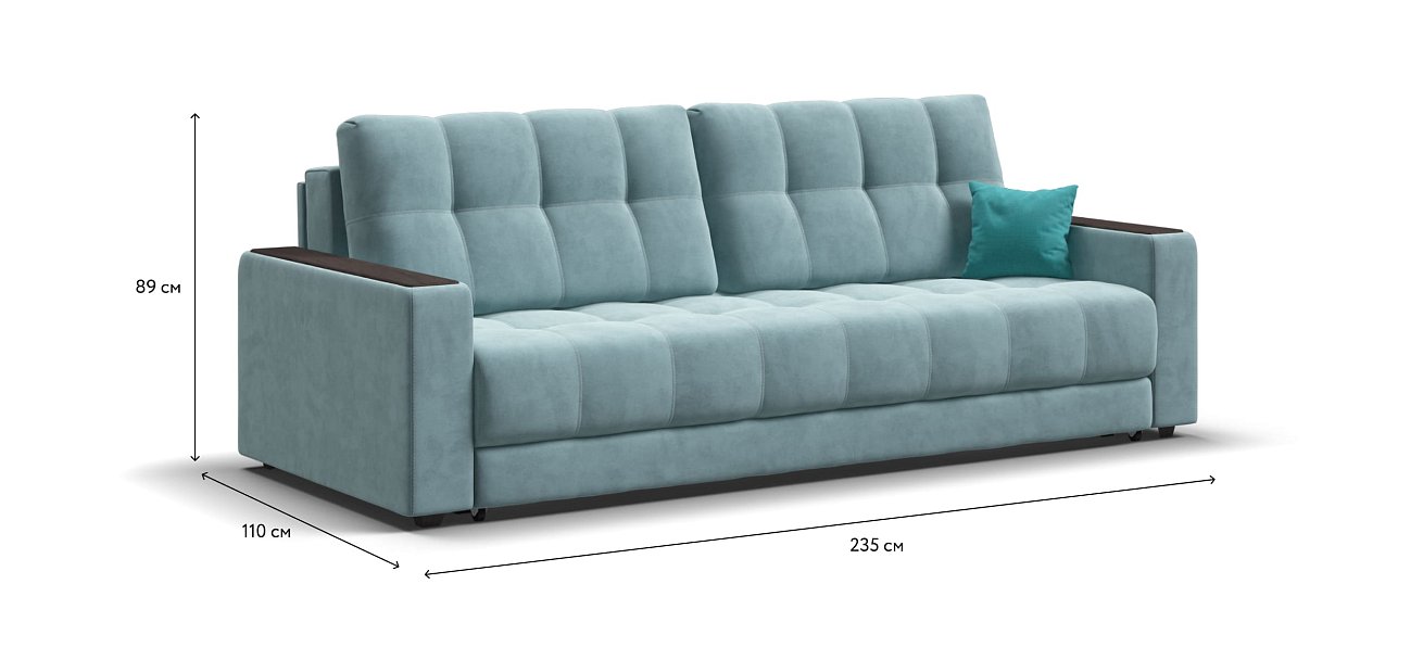 Диван BOSS 2.0 велюр Monolit аква