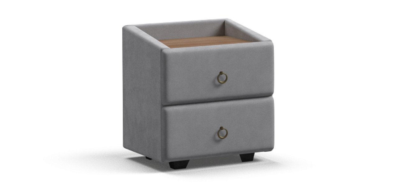 Тумба Босс Классик Велюр Монолит Сталь, Орех Селект