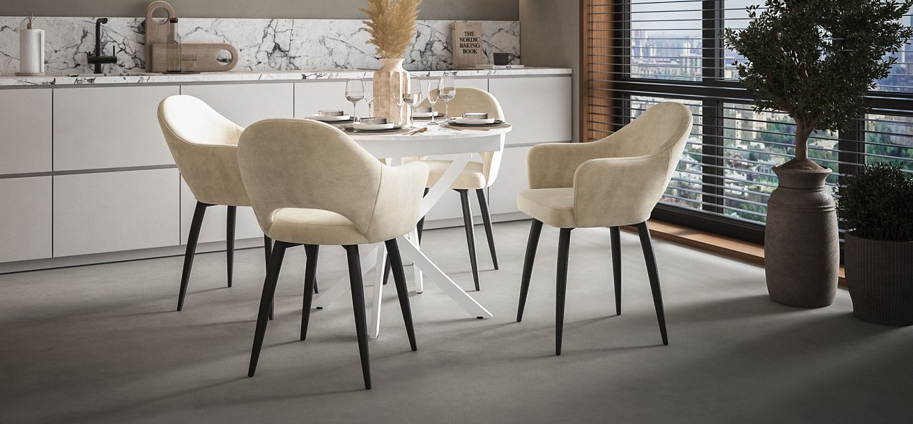 Стул ОРИЕНТ Velutto пепел, черный