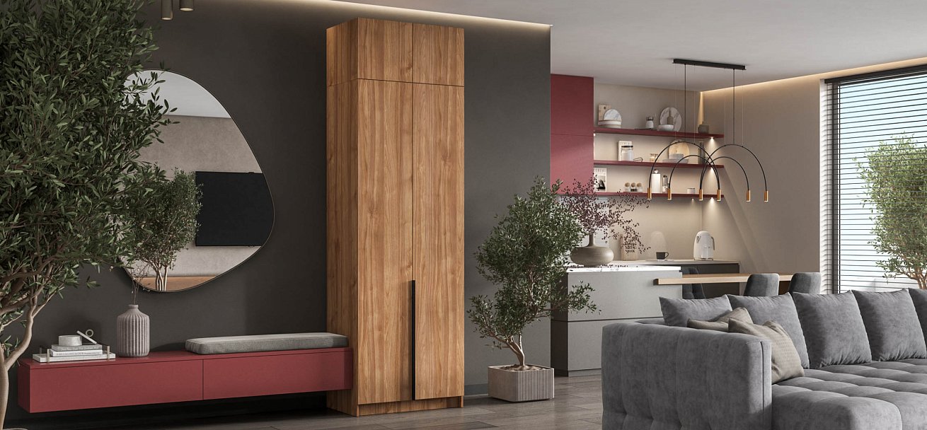 Антресоль 80 2Д Орех Селект