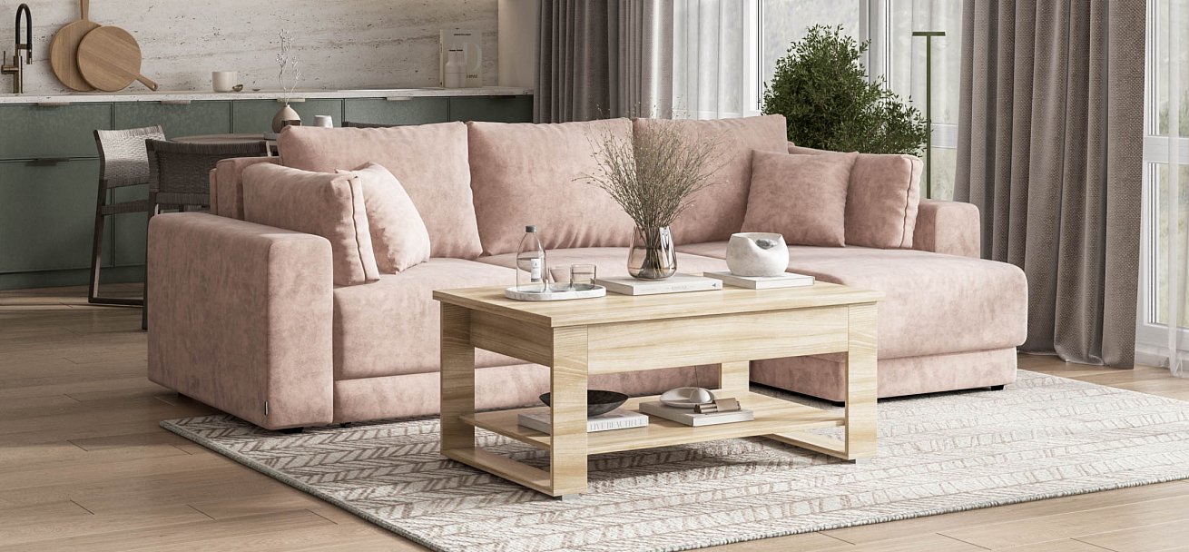 Угловой диван Босс Прайм ХЛ Велюр Royal пион