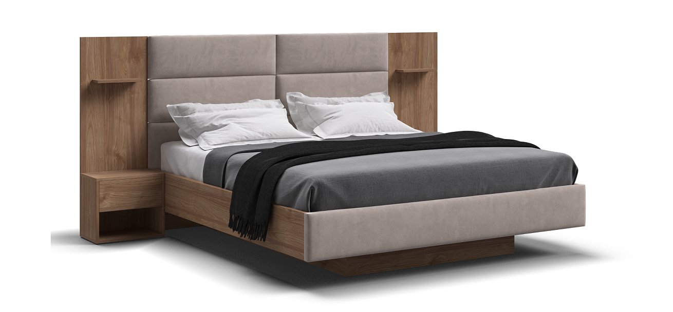 Кровать BOSS LOFT 160*200 Орех Селект, MONOLIT Латте