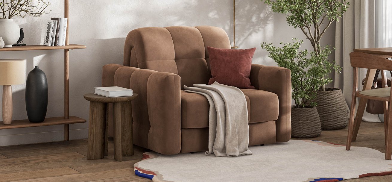 Кресло-кровать BOSS Sleep велюр Monolit мокко