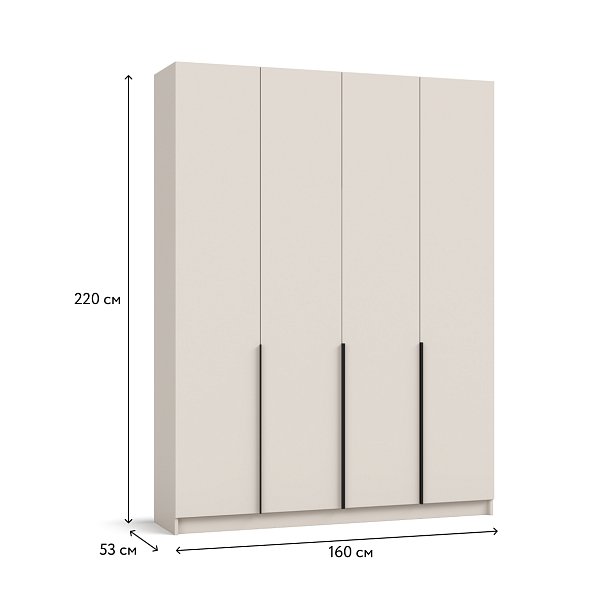 Рим 160 шкаф распашной 4Д Кашемир