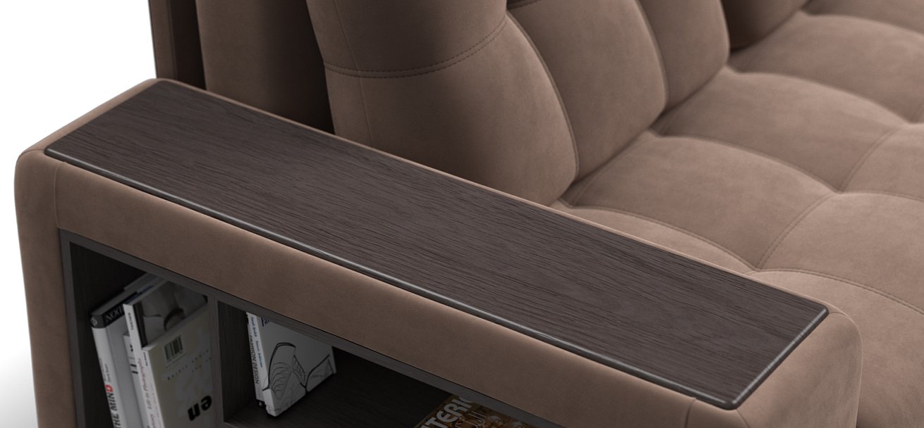 Угловой диван BOSS 3.0 XL велюр Monolit мокко