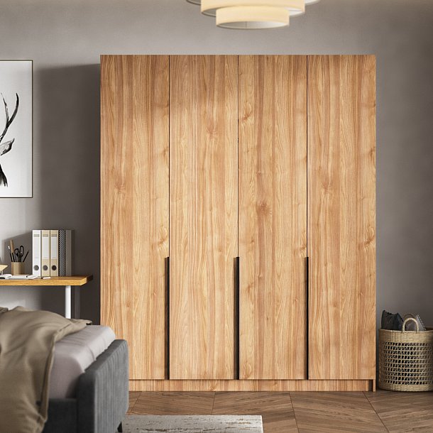 Рим 180 шкаф распашной 4Д+ящики Орех Селект