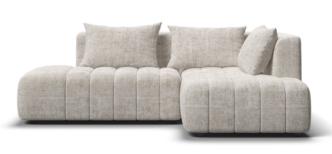 Босс Твин угловой диван правый Шенилл Смарт кварц