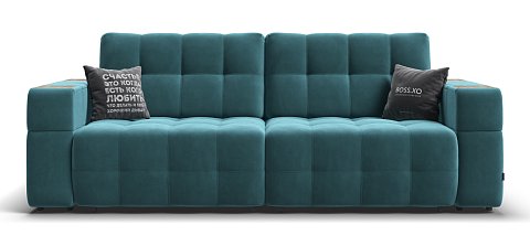 Диван BOSS.XO велюр Monolit зеленый / WOOD Snow