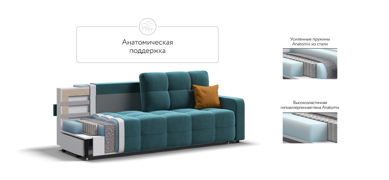 Диван Денди велюр Monolit зеленый