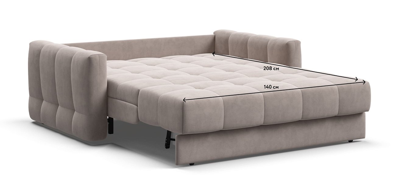 Диван BOSS Sleep 140 велюр Monolit латте