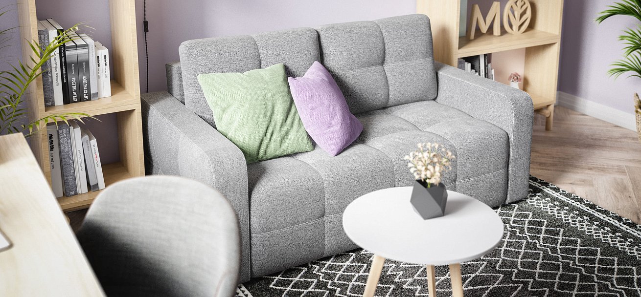 Диван Dandy Compact рогожка Malmo серый