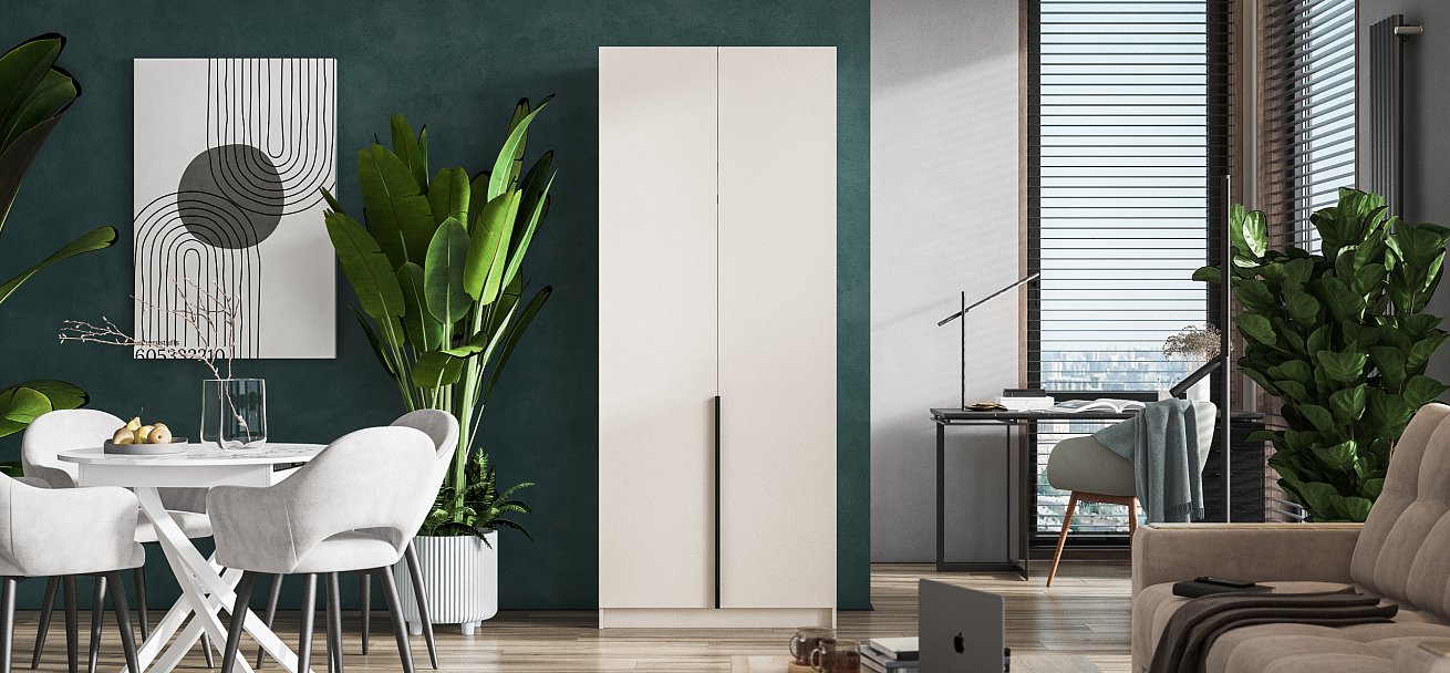 Рим 90 шкаф распашной 2Д 01 Кашемир