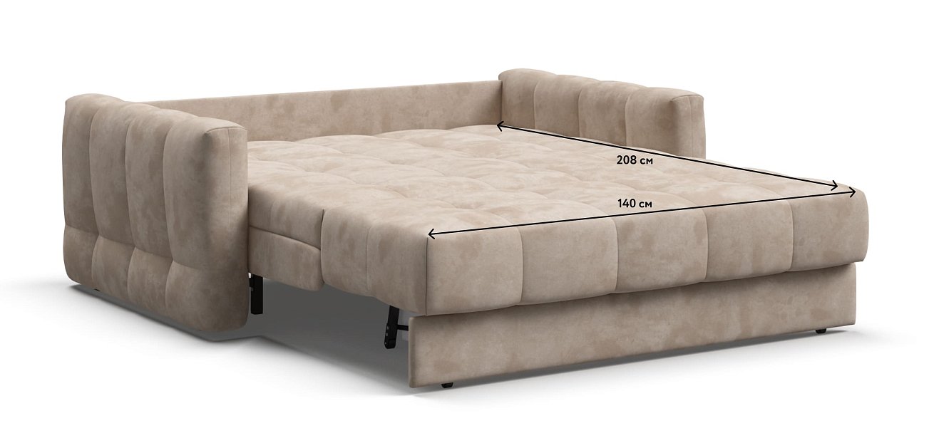 Диван BOSS Sleep 140 велюр Alkantara пепел