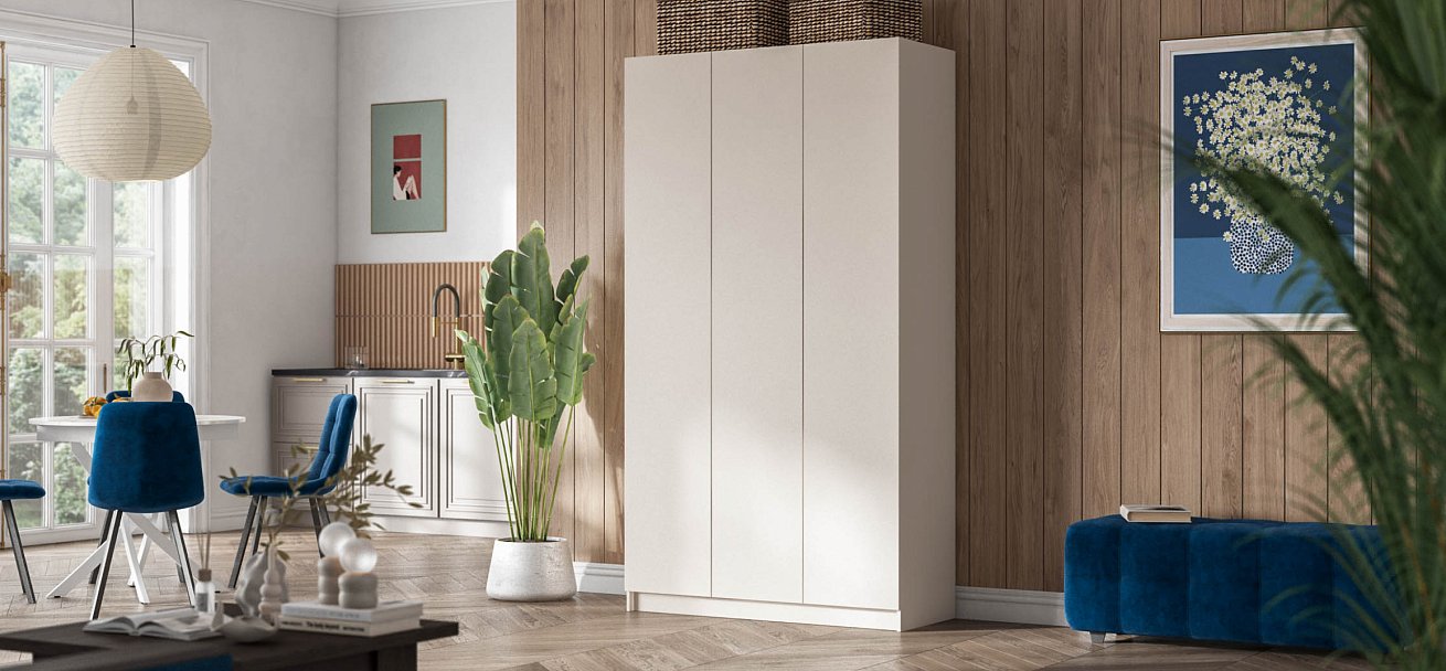 Идея 120 шкаф распашной 3Д Кашемир