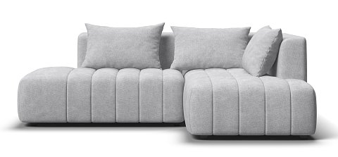 Босс Твин угловой диван правый Шенилл Клауд серый